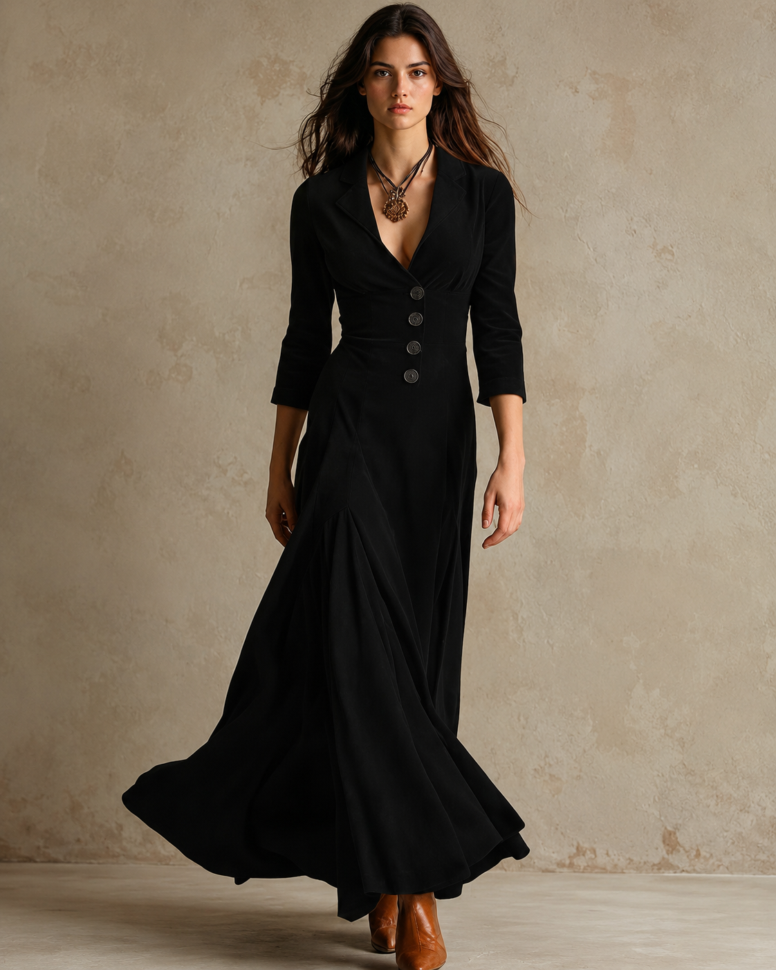 ELEGANTE VESTIDO ESTILO BLAZER DE LOS AÑOS 70