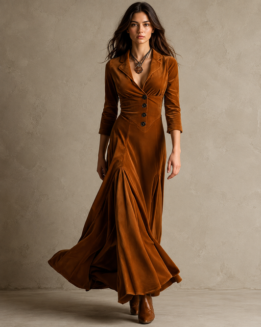 ELEGANTE VESTIDO ESTILO BLAZER DE LOS AÑOS 70