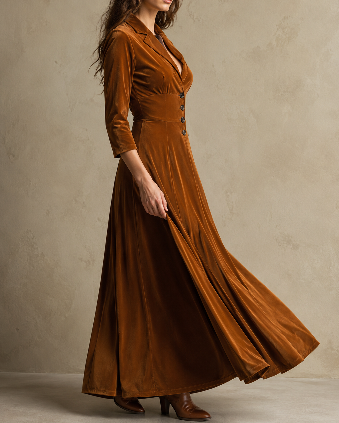 ELEGANTE VESTIDO ESTILO BLAZER DE LOS AÑOS 70