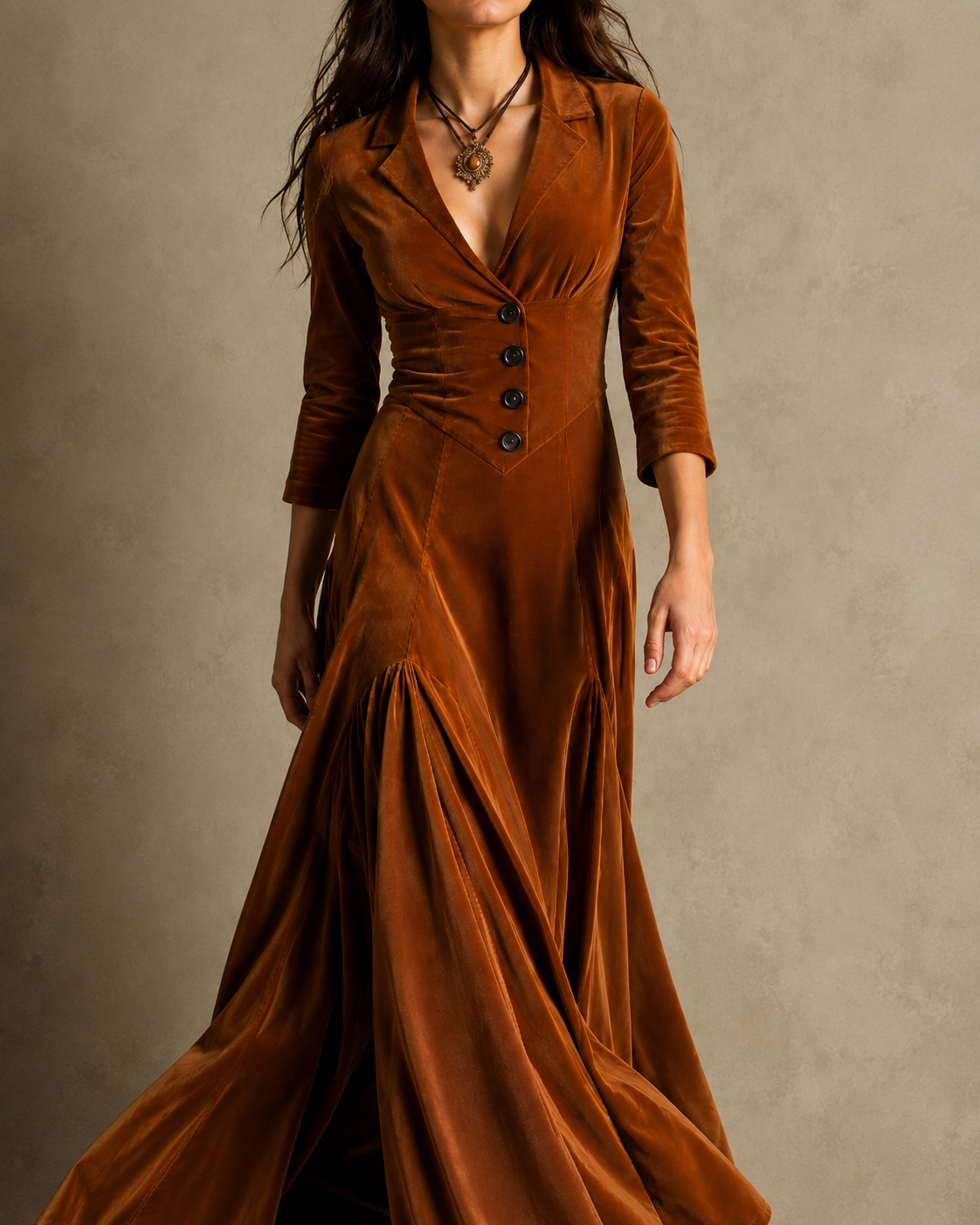 ELEGANTE VESTIDO ESTILO BLAZER DE LOS AÑOS 70